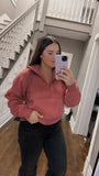 Bradley Half Zip - Berry