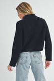 Debbie Half-Zip Sweater: Black