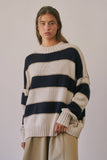 Eliza Contrast Striped Sweater