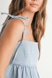 Daisy Denim Tie Top