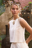 Mae Stripe Side Button Tank