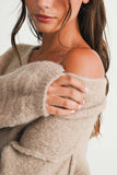 Mae V-Neck Sweater -  Red
