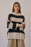 Eliza Contrast Striped Sweater