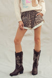 Kinsley Leopard Cuffed Shorts