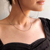 Lily Flat Ball Chain Necklace