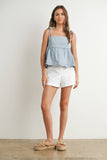 Daisy Denim Tie Top