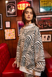 Zebra Mock Neck
