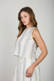 Mae Stripe Side Button Tank