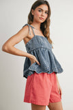 Daisy Denim Tie Top