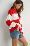 Freya Checkered Mock Neck Sweater