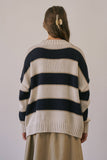 Eliza Contrast Striped Sweater
