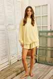 Mock Neck Ribbed Crew