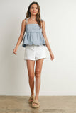 Daisy Denim Tie Top