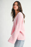 Mae V-Neck Sweater -  Red
