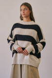 Eliza Contrast Striped Sweater