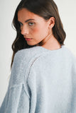 Mae V-Neck Sweater -  Red