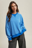 Ivy Striped Crew- Blue