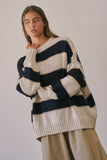 Eliza Contrast Striped Sweater