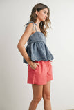 Daisy Denim Tie Top