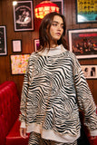 Zebra Mock Neck