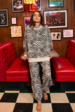 Zebra Mock Neck