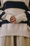 Eliza Contrast Striped Sweater