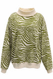 Zebra Mock Neck