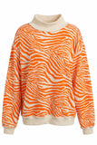 Zebra Mock Neck