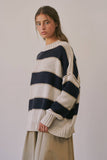 Eliza Contrast Striped Sweater