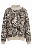 Zebra Mock Neck