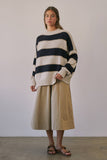 Eliza Contrast Striped Sweater