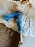 Kit Baggy Cuffed Denim