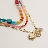 Layered Necklace - Rainbow