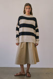 Eliza Contrast Striped Sweater