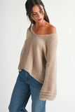 Mae V-Neck Sweater -  Red