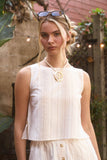 Mae Stripe Side Button Tank