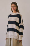 Eliza Contrast Striped Sweater