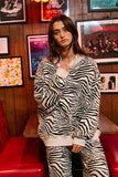 Zebra Mock Neck