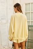 Mock Neck Ribbed Crew