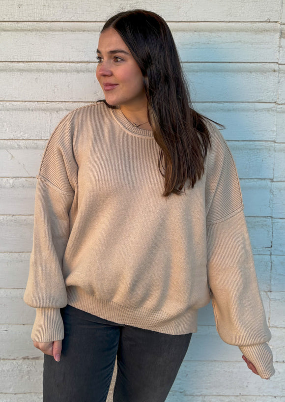 Monique Oversized Sweater - Oatmeal