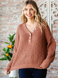 Janie Drop Shoulder Sweater - Camel