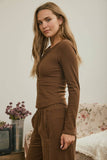 Elouise Ribbed Henley Top