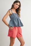 Daisy Denim Tie Top