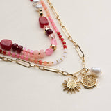Layered Necklace - Rainbow