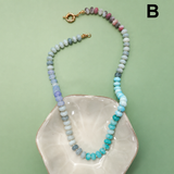 Natural Stone Necklace - teal