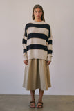 Eliza Contrast Striped Sweater