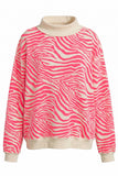 Zebra Mock Neck