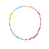 Natural Stone Necklace - pink lemonade