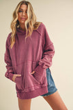 Deb Washed Hoodie - Berry