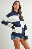 Freya Checkered Mock Neck Sweater